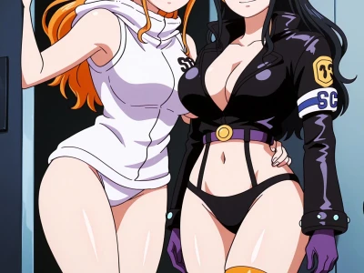 Nami x Nico Robin | One Piece ナミ x ニコ・ロビン | ワンピース 👑 Sex by Yorane